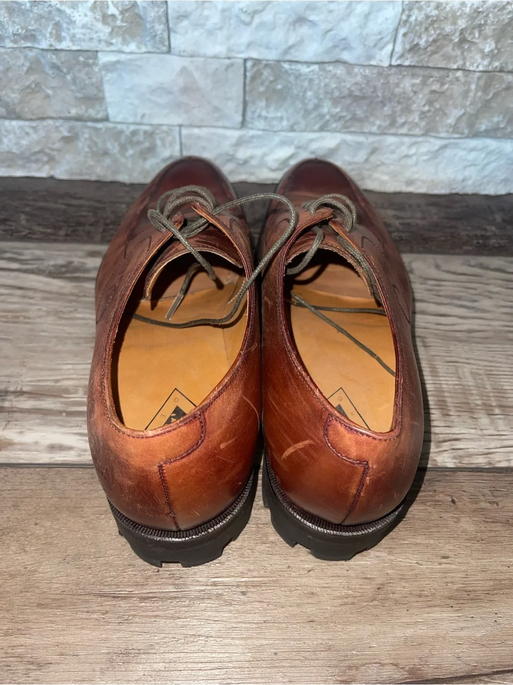 John Fluevog Gateway Angels Anfield Reddish Brown Men’s Size 7.5